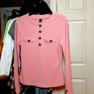 SHIEN Pink basic blouse